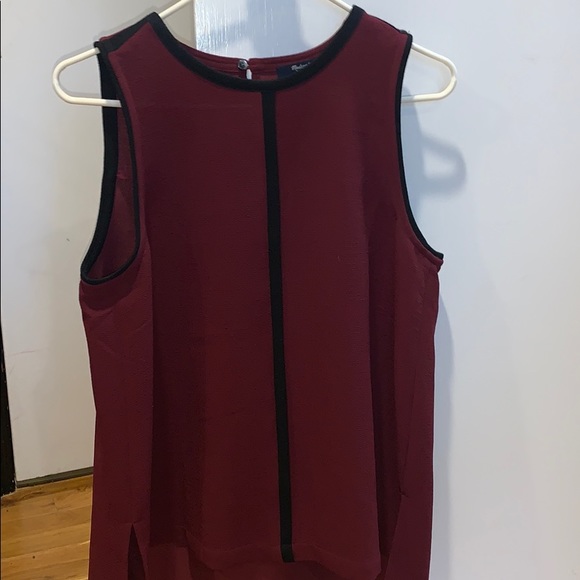 Madewell Burgundy Tank Blouse Size M - Picture 3 of 4